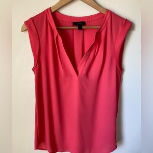 J.Crew Cuffed Sleeveless Coral Blouse Size 2